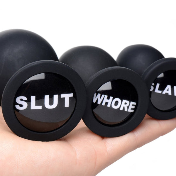 Dirty Words Anal Plug Set - Royal Sins