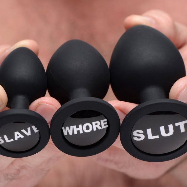 Dirty Words Anal Plug Set - Royal Sins