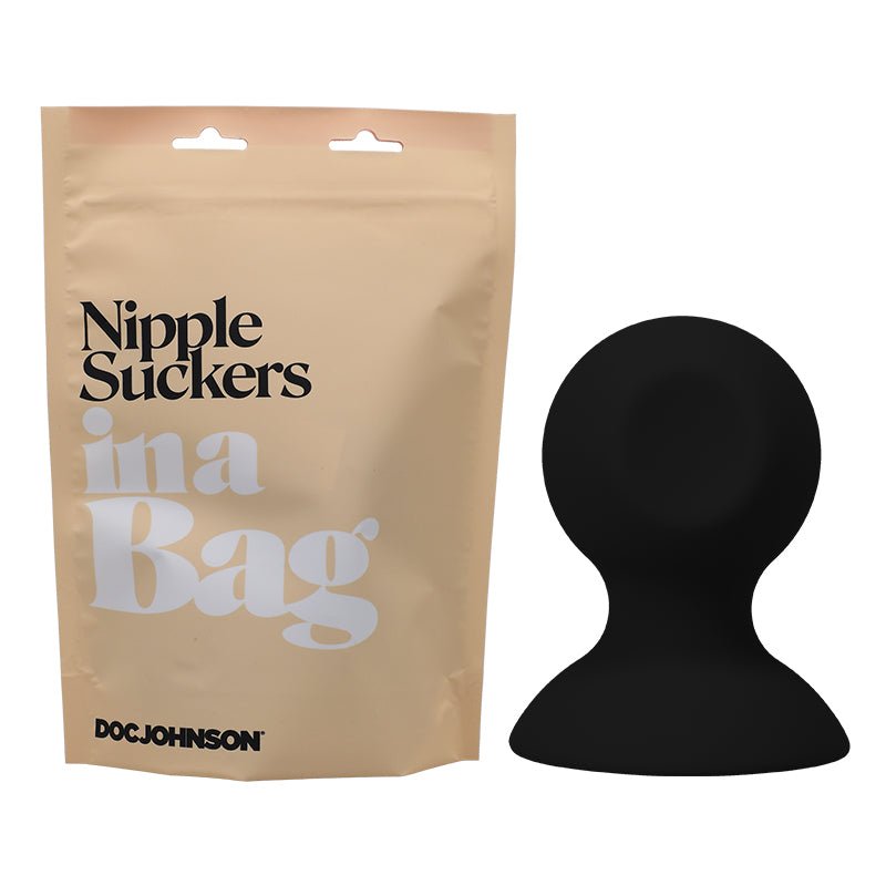 Doc Johnson Nipple Suckers In A Bag Silicone Black - Royal Sins