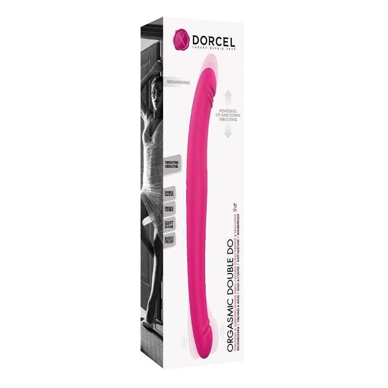 Dorcel Orgasmic Double Do Rechargeable Thrusting & Vibrating Double Dildo Pink - Royal Sins
