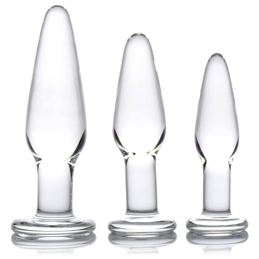 Dosha 3 Piece Glass Anal Plug Kit - Royal Sins