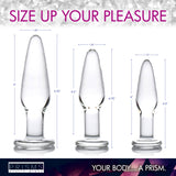 Dosha 3 Piece Glass Anal Plug Kit - Royal Sins