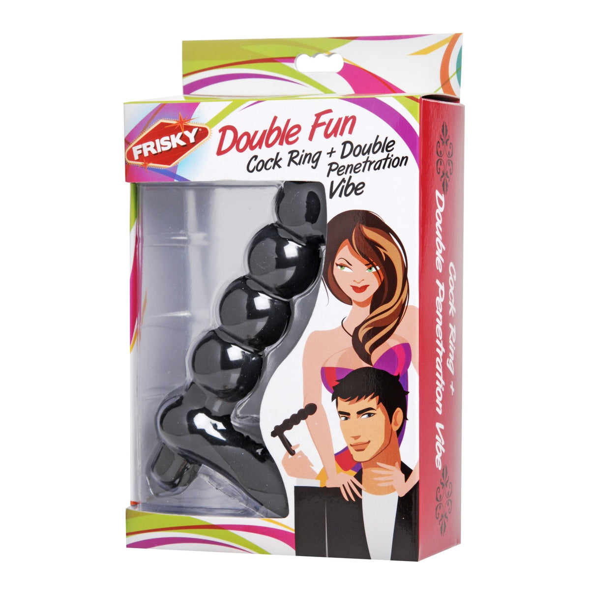 Double Fun Cock Ring with Double Penetration Vibe - Royal Sins