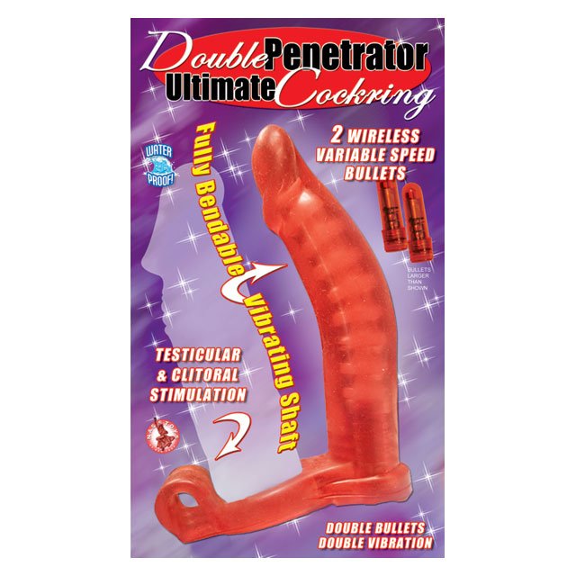 Double Penetrator Bendable C - Ring (Red) - Royal Sins