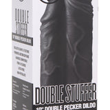 Double Stuffer 10 Inch Dildo - Black - Royal Sins