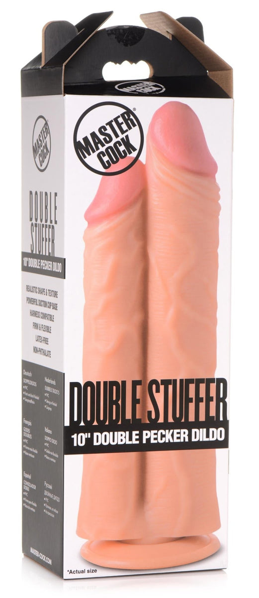 Double Stuffer 10 Inch Dildo - Light - Royal Sins