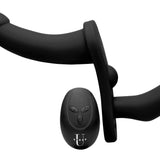 Double Take 10X Double Penetration Vibrating Strap - on Harness - Black - Royal Sins