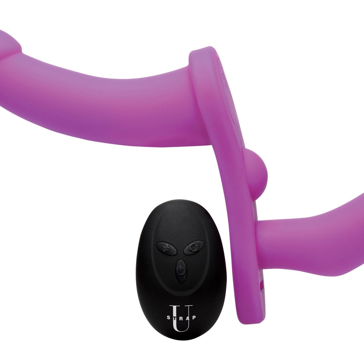 Double Take 10X Double Penetration Vibrating Strap - on Harness - Purple - Royal Sins