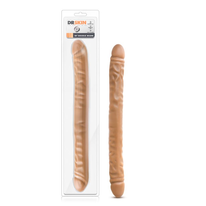Dr. Skin 18 in. Double Dildo Tan - Royal Sins