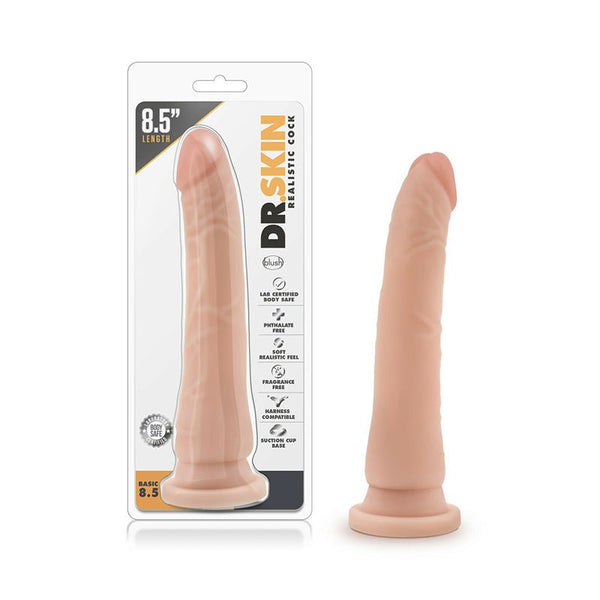 Dr. Skin Basic 8.5 Realistic 8.5 in. Dildo Beige - Royal Sins