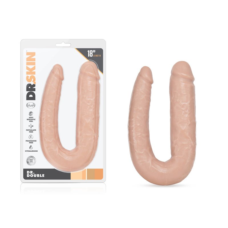 Dr. Skin Dr. Double Realistic 18 in. Dual - Ended Dildo Beige - Royal Sins