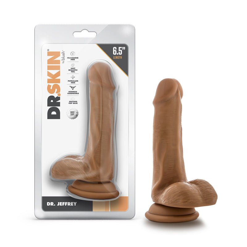 Dr. Skin Dr. Jeffrey 6.5 in. Dildo with Balls Tan - Royal Sins