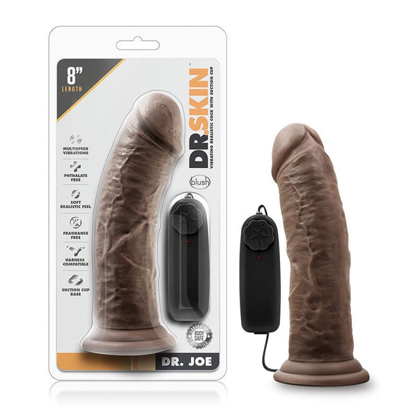 Dr. Skin Dr. Joe Realistic 8 in. Vibrating Dildo Brown - Royal Sins