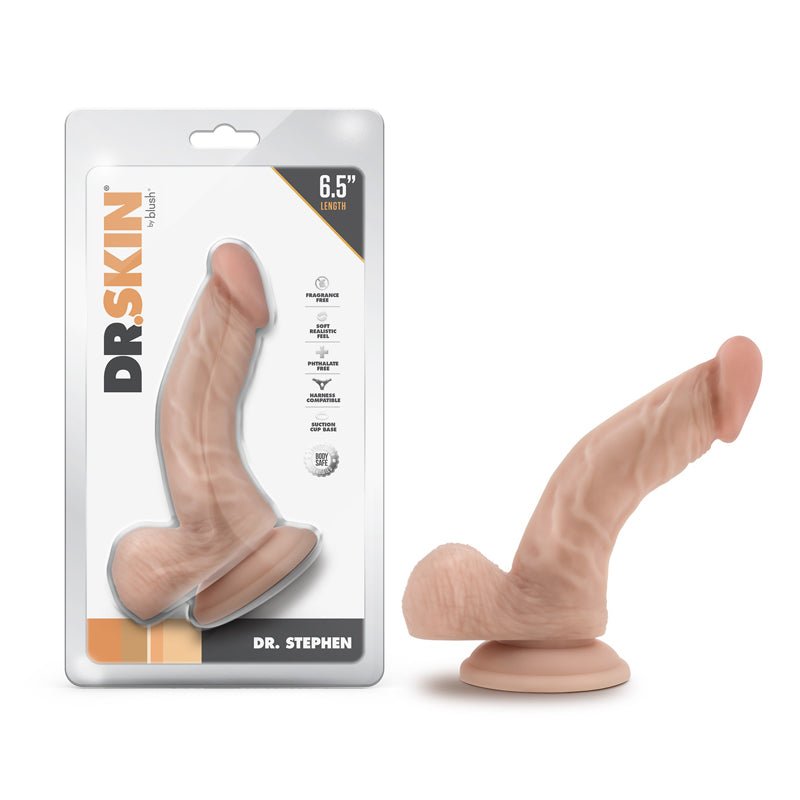 Dr. Skin Dr. Stephen 6.5 in. Dildo with Balls Beige - Royal Sins