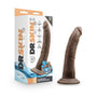Dr. Skin Glide Realistic 7.5 in. Self - Lubricating Dildo Brown - Royal Sins