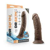 Dr. Skin Glide Realistic 8 in. Self - Lubricating Dildo Brown - Royal Sins