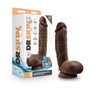 Dr. Skin Glide Realistic 8.5 in. Self - Lubricating Dildo with Balls Brown - Royal Sins