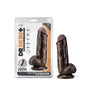 Dr. Skin Plus Girthy 7 in. Triple Density Posable Dildo with Balls Brown - Royal Sins