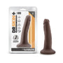Dr. Skin Plus Realistic 5 in. Triple Density Posable Dildo Brown - Royal Sins