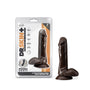 Dr. Skin Plus Realistic 6 in. Triple Density Posable Dildo with Balls Brown - Royal Sins