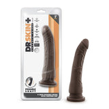 Dr. Skin Plus Realistic 9 in. Triple Density Posable Dildo Brown - Royal Sins