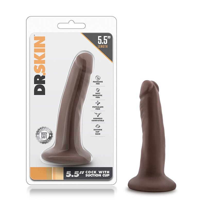 Dr. Skin Realistic 5.5 in. Dildo Brown - Royal Sins
