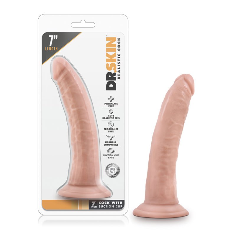 Dr. Skin Realistic 7 in. Dildo Beige - Royal Sins