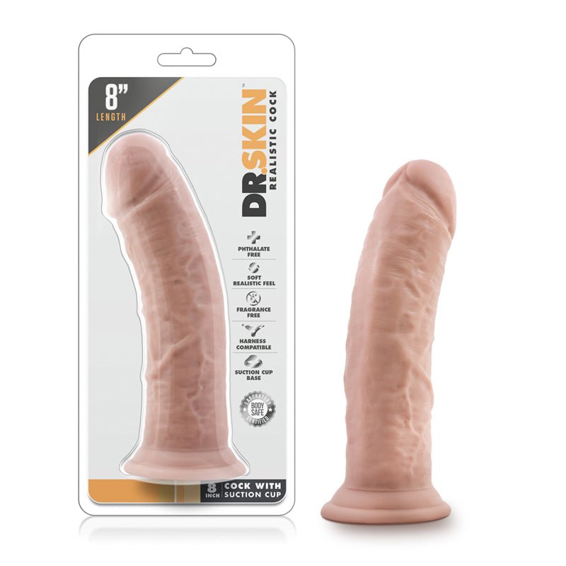 Dr. Skin Realistic 8 in. Dildo Beige - Royal Sins