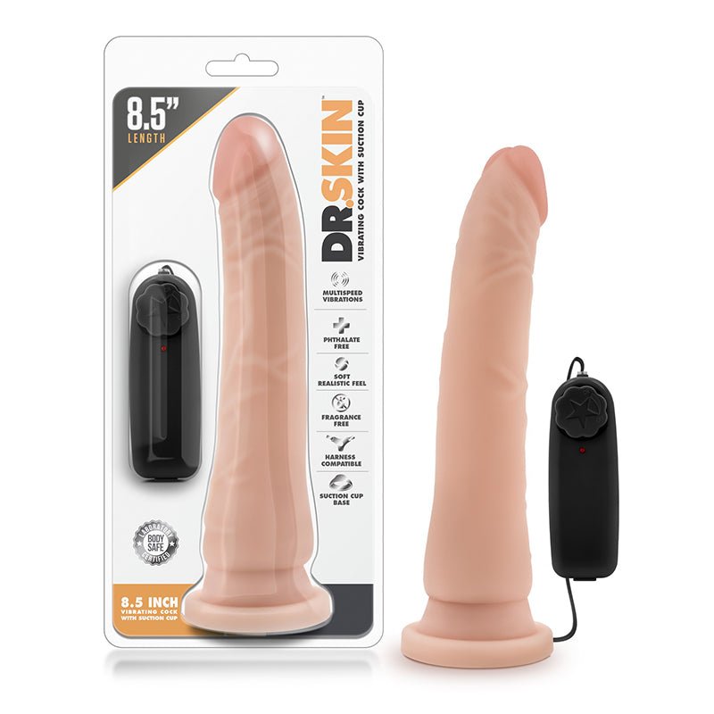 Dr. Skin Remote - Controlled Realistic 8.5 in. Vibrating Dildo Beige - Royal Sins