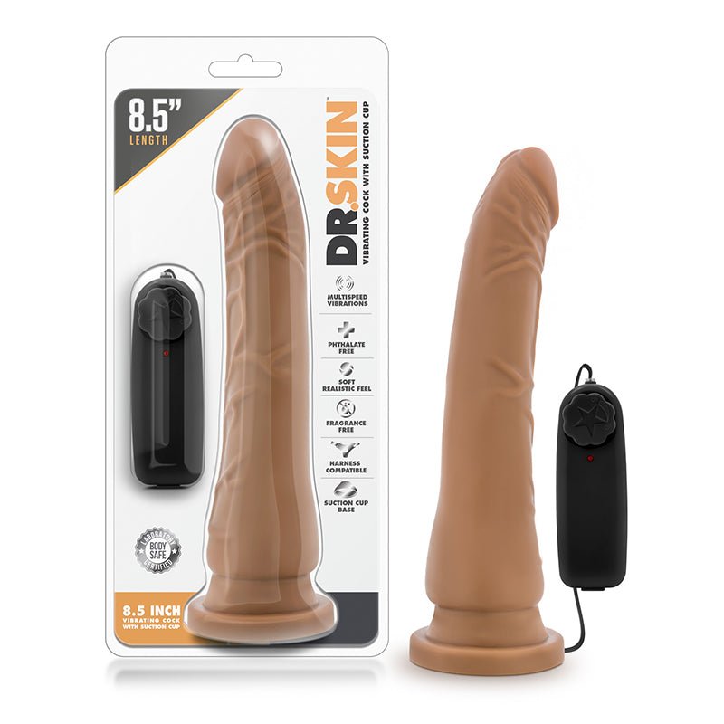 Dr. Skin Remote - Controlled Realistic 8.5 in. Vibrating Dildo Tan - Royal Sins