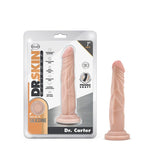 Dr. Skin Silicone Dr. Carter Realistic 7 in. Posable Dildo Beige - Royal Sins
