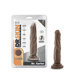 Dr. Skin Silicone Dr. Carter Realistic 7 in. Posable Dildo Brown - Royal Sins