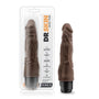 Dr. Skin Vibe 4 Realistic 8 in. Vibrating Dildo Brown - Royal Sins