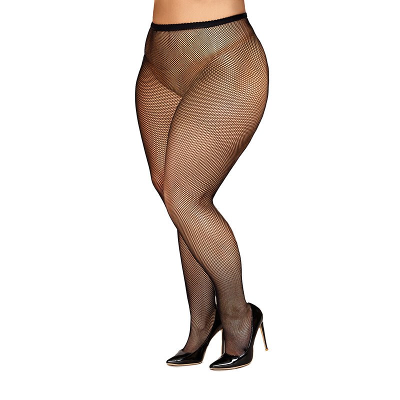 Dreamgirl Basic Fishnet Pantyhose Black Queen Size - Royal Sins