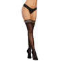 Dreamgirl Fishnet Thigh - High Stockings With Strappy Elastic Top Black OS - Royal Sins