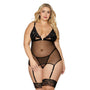 Dreamgirl Garter Slip with G - String Black OSQ - Royal Sins