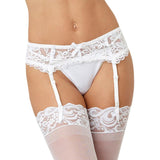 Dreamgirl Sexy And Delicate Scalloped Lace Garter Belt White OS Hanging - Royal Sins