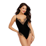 Dreamgirl Stretch Velvet Teddy Black Large Hanging - Royal Sins