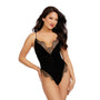 Dreamgirl Stretch Velvet Teddy Black Large Hanging - Royal Sins