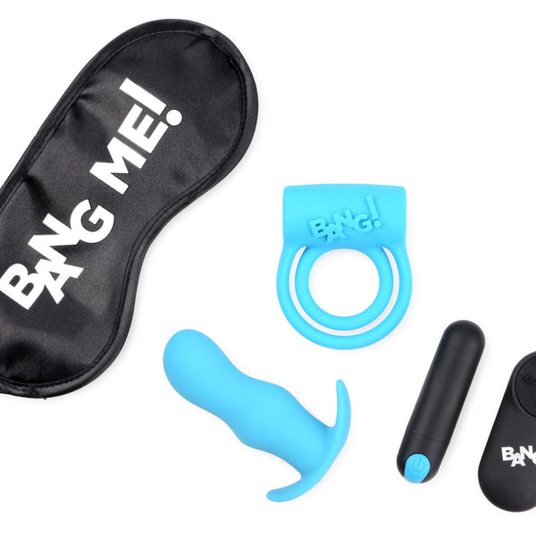 Duo Blast Remote Control Cock Ring and Butt Plug Vibe Kit - Royal Sins