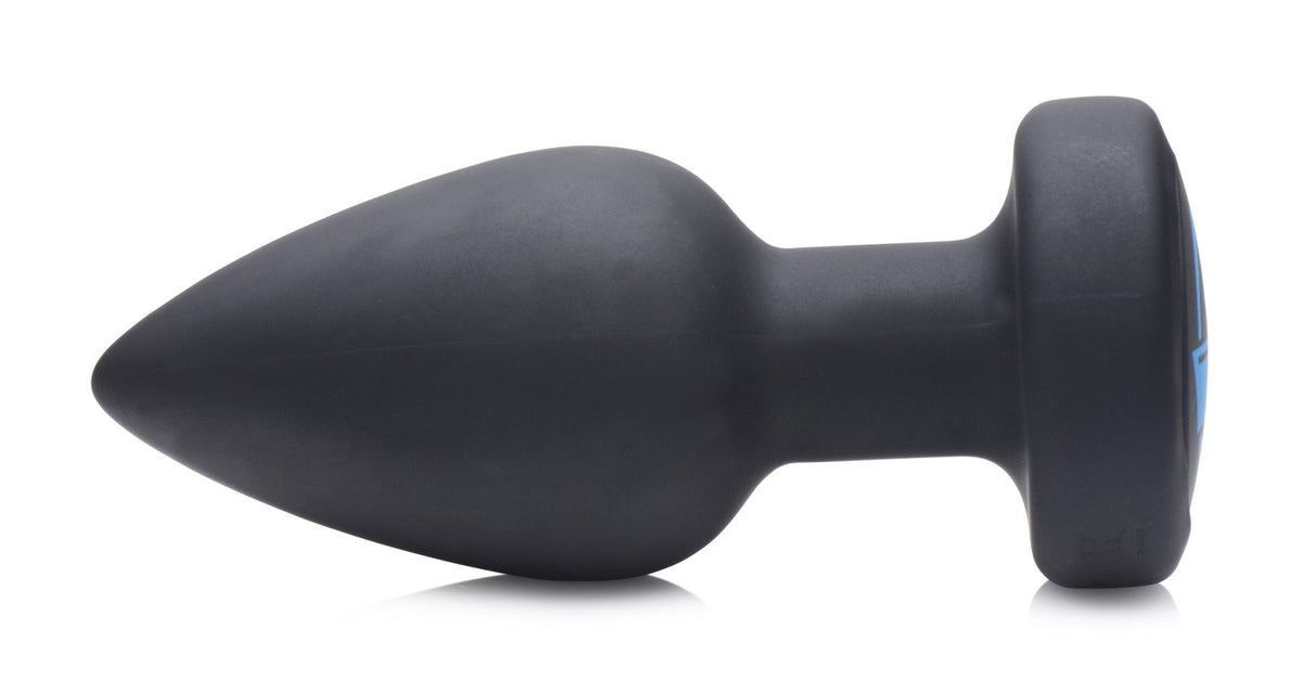 E - Stim Pro Silicone Vibrating Anal Plug with Remote Control - Royal Sins