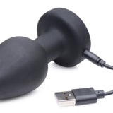 E - Stim Pro Silicone Vibrating Anal Plug with Remote Control - Royal Sins