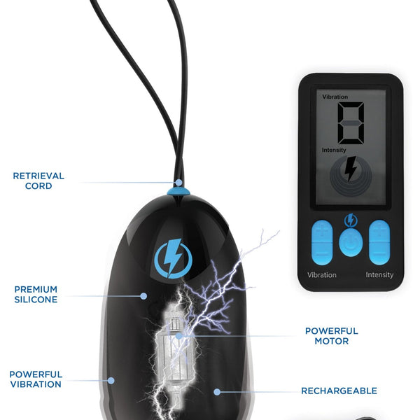 E - Stim Pro Silicone Vibrating Egg with Remote Control - Royal Sins