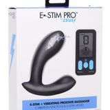 E - Stim Pro Silicone Vibrating Prostate Massager with Remote Control - Royal Sins