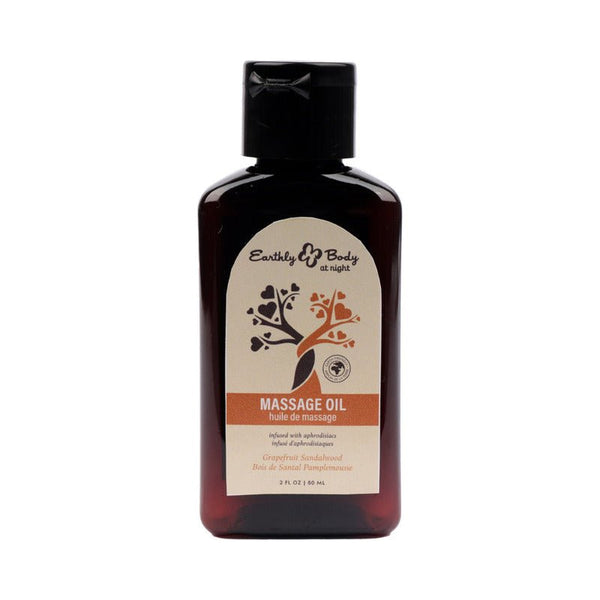 Earthly Body At Night Aphrodisiac Massage Oil Grapefruit Sandalwood 2 oz. - Royal Sins