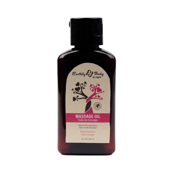 Earthly Body At Night Aphrodisiac Massage Oil Wild Pink Rose 2 oz. - Royal Sins