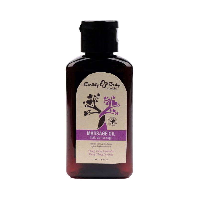 Earthly Body At Night Aphrodisiac Massage Oil Ylang Ylang Lavender 2 oz. - Royal Sins