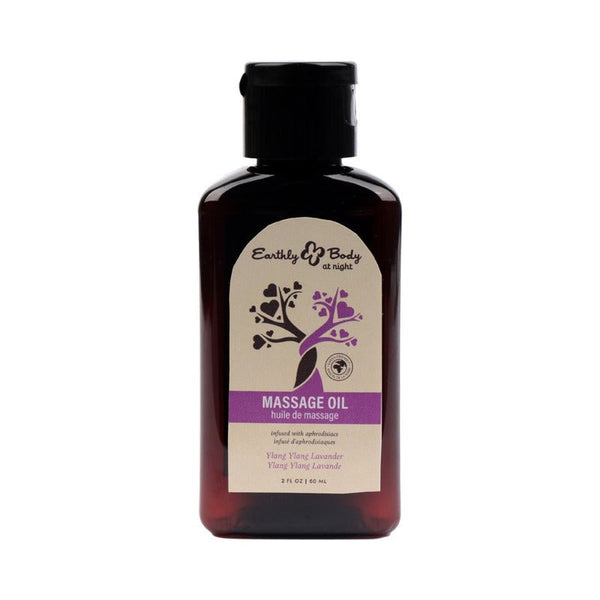 Earthly Body At Night Aphrodisiac Massage Oil Ylang Ylang Lavender 2 oz. - Royal Sins