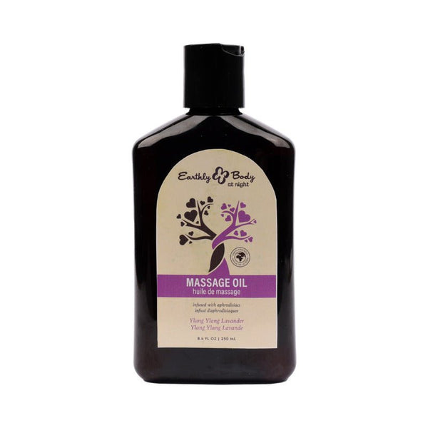 Earthly Body At Night Aphrodisiac Massage Oil Ylang Ylang Lavender 8.4 oz. - Royal Sins