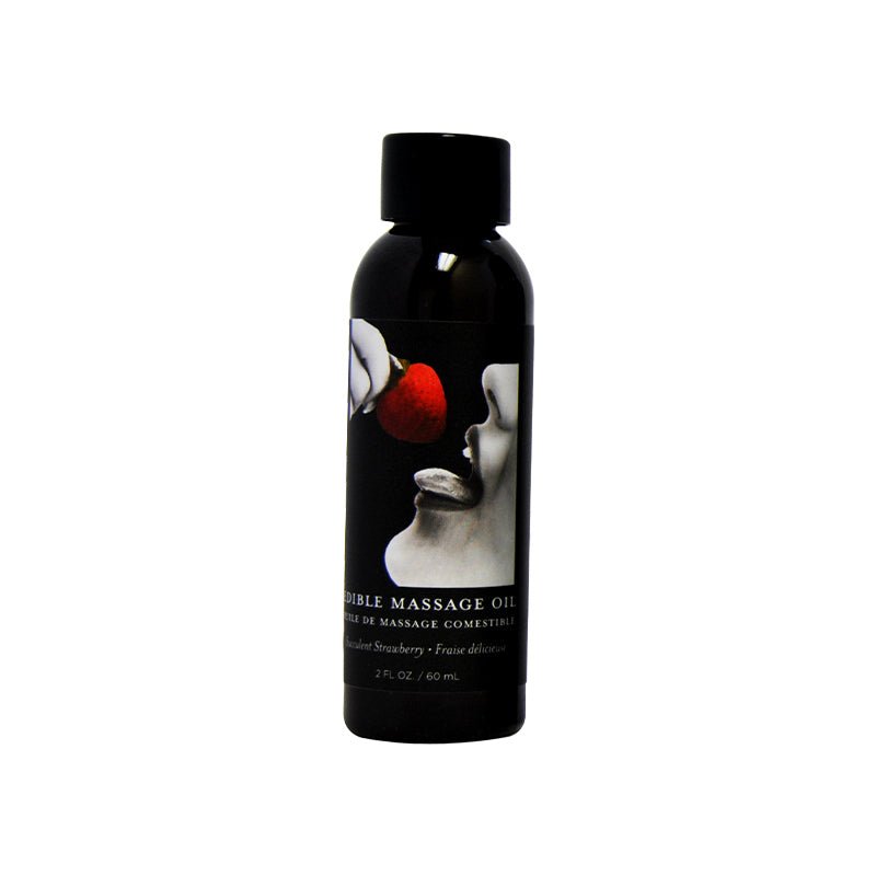 Earthly Body Edible Massage Lotion Strawberry 2 oz. - Royal Sins